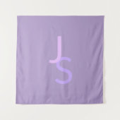 Tenture Initiales monogrammes à chevauchement moderne | Po (Devant)