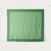 Tenture Initiales vert sauge minimaliste (Devant (Horizontal))