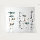 Tenture Inséparables rustiques de bois Mariage romantique (Devant (Horizontal))