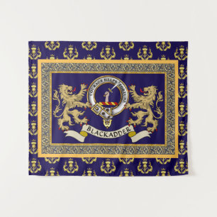 Tenture Insigne de clan Blackadder personnalisé bleu