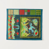 Tenture Insigne de classement chinois et collage de motifs (Devant (Horizontal))