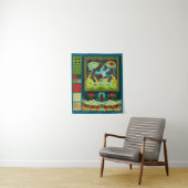 Tenture Insigne de classement chinois et collage de motifs (En situation)