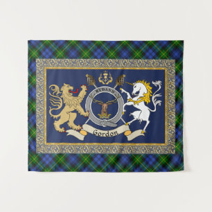 Tenture Insigne et tartan du clan Gordon