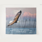 Tenture Inspirationnelle Bald Eagle Bible Verse Isaïe 40 (Devant (Horizontal))