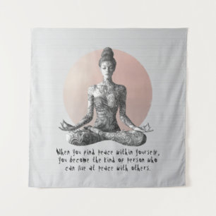 Tenture Instructeur de méditation Yoga Reiki Master Lotus 