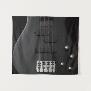 Tenture Instrument de basse guitare noir