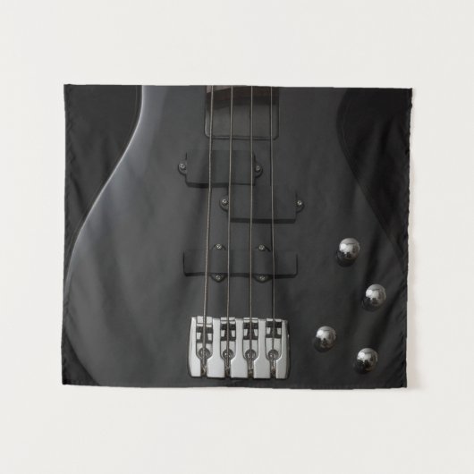 Tenture Instrument de basse guitare noir (Devant (Horizontal))