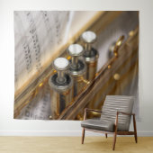 Tenture Instrument en laiton de trompette et de feuille de (En situation (horizontale))