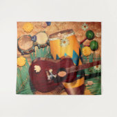 Tenture Instruments de musique latine (Devant (Horizontal))