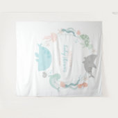 Tenture Invitation à une Baby Shower Sous L'Océan (Devant (Horizontal))