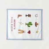 Tenture Invitation Anniversaire de enfant du premier Rodeo (Devant (Horizontal))