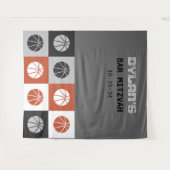 Tenture Invitation Bar Mitzvah COOL BASKETBALL (Devant (Horizontal))