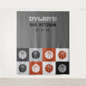 Tenture Invitation Bar Mitzvah COOL BASKETBALL (Devant)