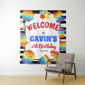 Tenture Invitation d'anniversaire Pop It, Signature de bie (En situation)