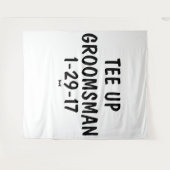 Tenture Invitation de golf Groomsman (Devant (Horizontal))