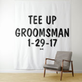 Tenture Invitation de golf Groomsman (En situation)