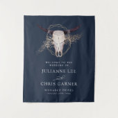 Tenture Invitation de mariage crâne de bœuf Boho Chic (Devant)