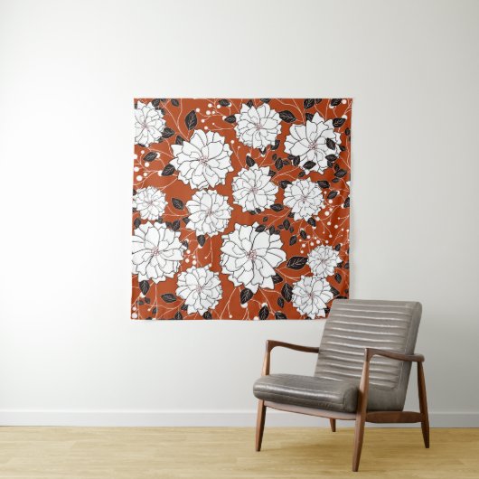 Tenture Invitation Florale : Mariage Abstrait (En situation (horizontale))