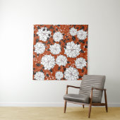 Tenture Invitation ou carte de mariage avec un fond floral (En situation)