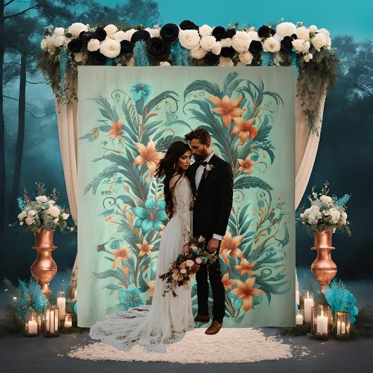 Tenture Iridescence tropicale Mariage