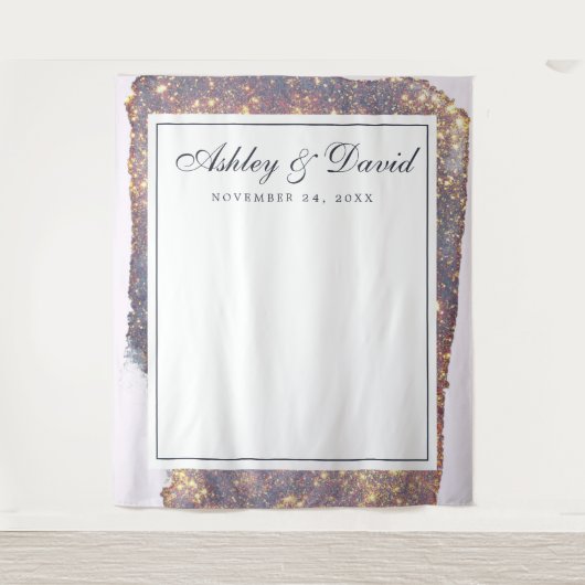 Tenture Iridescente Purple Gold Parties scintillant Mariag (Devant)