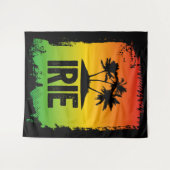 Tenture IRIE Jamaican Rastafarian Salutation coucher de so (Devant (Horizontal))