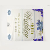 Tenture Iris Diamant 60e Anniversaire de Mariage (Devant (Horizontal))