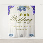 Tenture Iris Diamant 60e Anniversaire de Mariage (Devant)