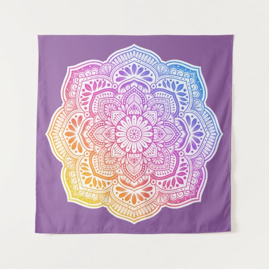 Tenture Iris Mandala Tapestry (Devant (Horizontal))