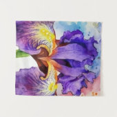 Tenture Iris violet en aquarelle (Devant (Horizontal))