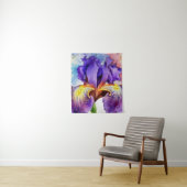 Tenture Iris violet en aquarelle (En situation)
