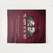 Tenture Irish Til Death Burgundy Gothic Skulls Backdrop (Devant (Horizontal))