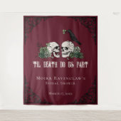 Tenture Irish Til Death Burgundy Gothic Skulls Backdrop (Devant)