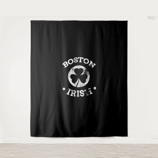 Tenture Irlandais Boston Tshirt Jour de la Saint Patrick P (Devant)