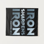 Tenture Iron Sharpens Fer - Christian Men & Women Proverbe (Devant (Horizontal))