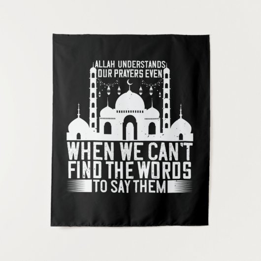 Tenture Islam - Allah comprend nos prières (Devant)