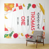 Tenture Italian Birthday Party backdrop (En situation (horizontale))