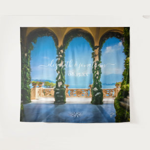 Tenture Italie Élégante Arches de Mariage Toile de Fond Ph