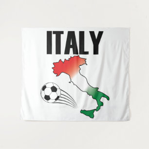 Tenture Italie Football Carte Ventilateur Boot Soccer Ball