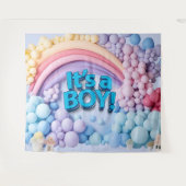 Tenture It's a Boy Balloon Arch Backdrop (Devant (Horizontal))
