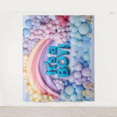 Tenture It's a Boy Balloon Arch Backdrop (Devant)