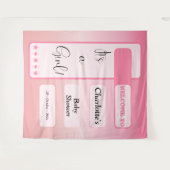 Tenture It's A Girl! Pink Gradient Eyeball Text Backdrop (Devant (Horizontal))