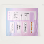 Tenture It's A Girl! Purple Gradient Eyeball Text Backdrop (Devant (Horizontal))