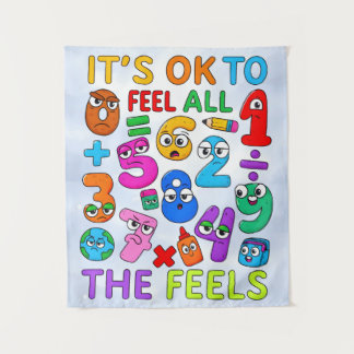 Tenture Its OK To Feel All The Feels Maths Poster for Kids