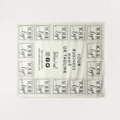 Tenture Ivory White Your Logo & Social Media Backdrop (Devant (Horizontal))