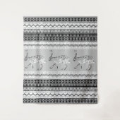 Tenture Jacklapin Sud-Ouest noir blanc gris géométrique (Devant)