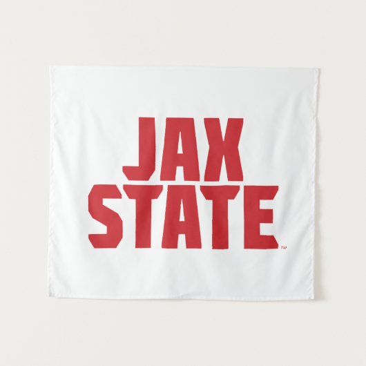Tenture Jacksonville State University JAX STATE Bold Red (Devant (Horizontal))