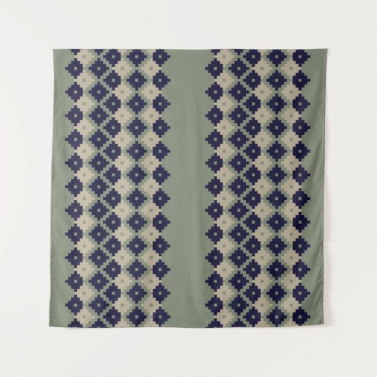 Tenture Jacquard fair isle continu motif design abstrait, (Devant (Horizontal))