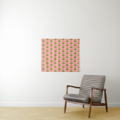 Tenture Jacquard Preppy classique en rose et vert (En situation (horizontale))
