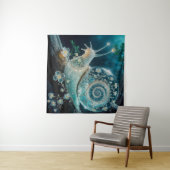 Tenture Jade Crystal Snail Shell avec Flotte bioluminescen (En situation (horizontale))